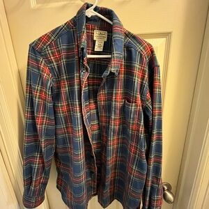L.L. Bean Blue and Red Plaid Shirt